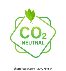 Carbon Neutral Logo, Great Design For Any Purposes. Carbon Neutral. Vector Icon. Transport Logo. Planet Earth.