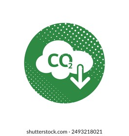 carbon neutral text information sign