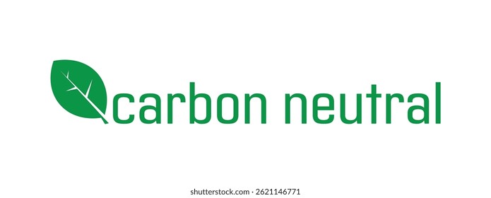 carbon neutral text information sign