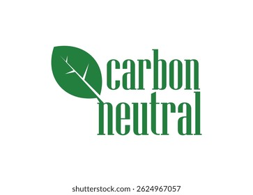 carbon neutral text information sign