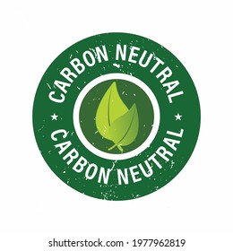 Carbon Neutral Vector Icon, Low Carbon Emission Abstract