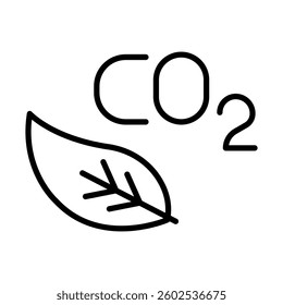 Carbon Neutral Vector Line Icon Design