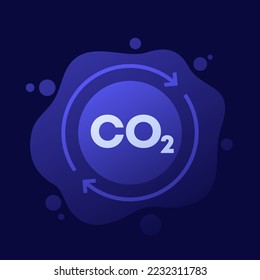 carbon offset, capturing co2 gas icon, vector design