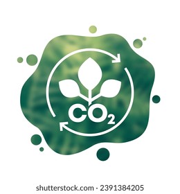 carbon offset, co2 gas reduction vector icon