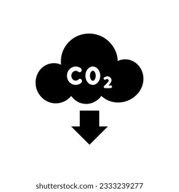 Icono de desvío de carbono en fondo blanco