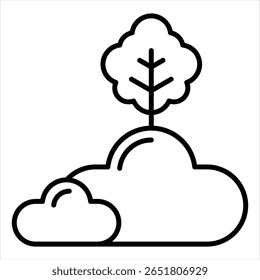 Ilustração do vetor do ícone de contorno de carbono