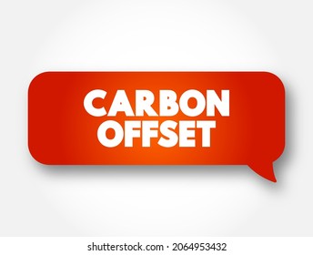 Carbon Offset-Textnachricht-Blase, Concept-Hintergrund