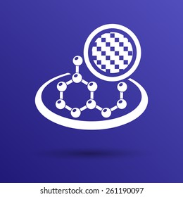 carbon organic element molecule science background icon.