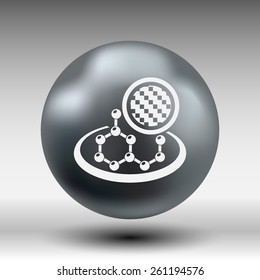 carbon organic element molecule science background icon.