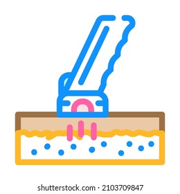 vector de icono de descascarillado de carbono. signo de descascarillado de carbono. ilustración de símbolo aislado
