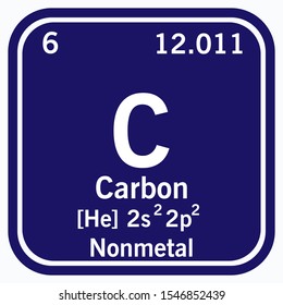 Carbon Periodic Table of the Elements Vector illustration eps 10