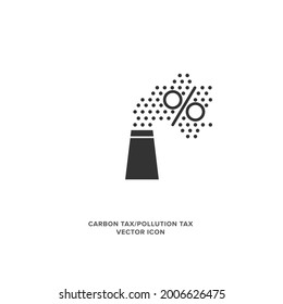 Carbon Pricing, Ecology Tax, Or Pollution Tax Vector Icon.	
