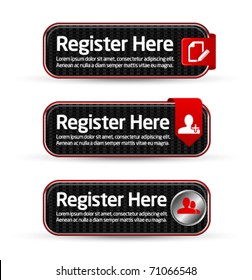 Carbon Register Here Button Templates