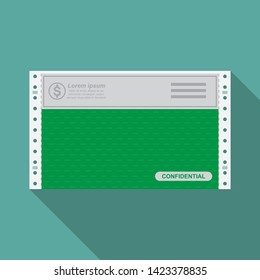 Carbon salary slip,Payroll slip vector flat design. 