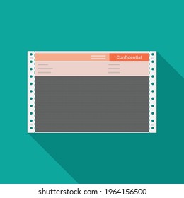 Carbon salary slip,Payroll slip vector flat design.