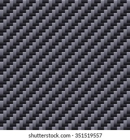 Carbon Seamless Fiber Background. Vector