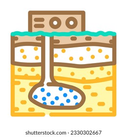vector de icono de color de la futura tecnología de secuestro de carbono. signo de tecnología futura de secuestro de carbono. ilustración de símbolo aislado