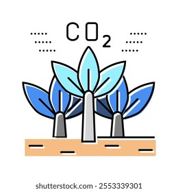 carbon sequestration future technology color icon vector. carbon sequestration future technology sign. isolated symbol illustration