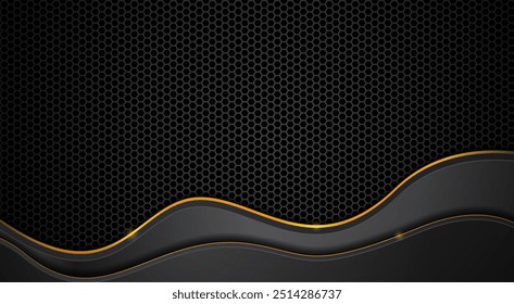 Textura de fundo de aço inoxidável do carbono. linhas curvam vetor de fundo moderno do projeto do estilo ondulado. Plano de fundo de design gráfico de tecnologia. Ilustração vetorial. Vetor Abstract tecnologia linhas de circuito.