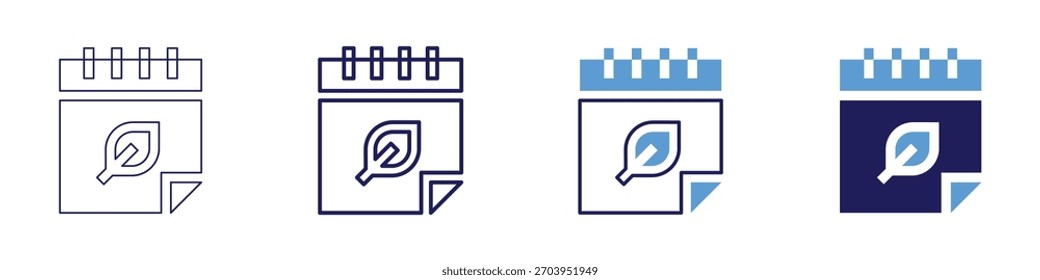 Icono de almacenamiento de carbono en 4 estilos diferentes. Línea delgada, línea, línea en negrita, duotono. Estilo duotono. Trazo editable.
