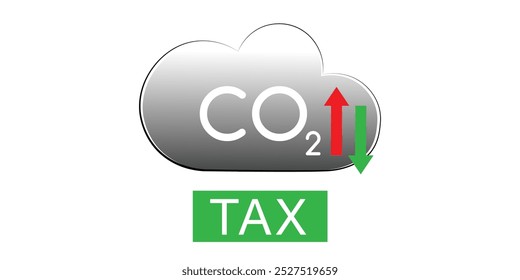 Carbon Tax Concept. Vector Illustration.