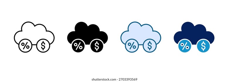 Conjunto de Ícones de Imposto sobre Carbono para Coleção de Vários Estilos