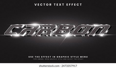 Carbon theme 3D editable Text effect Template