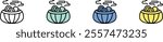 carbonada icon. Outline, Green, Blue and Yellow Style Design Isolated On White Background