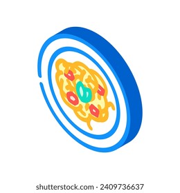 carbonara pasta italian cuisine isometric icon vector. carbonara pasta italian cuisine sign. isolated symbol illustration
