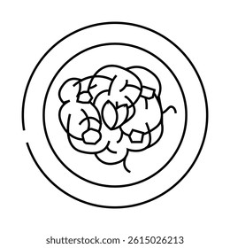 carbonara pasta italian cuisine line icon vector. carbonara pasta italian cuisine sign. isolated contour symbol black illustration