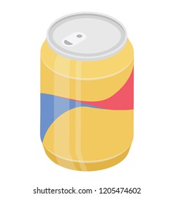 
Carbonated drink  in a can, tin pack 
