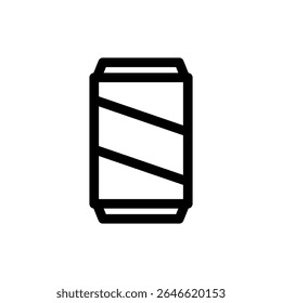 Carbonated Drink Icon Beverage Symbol Line Design Style Vector Illustration