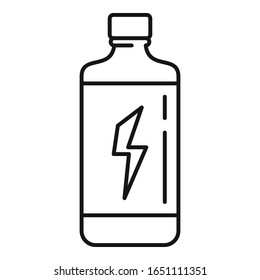 Carbonated energy drink icon. Outline carbonated energy drink vector icon for web design isolated on white background