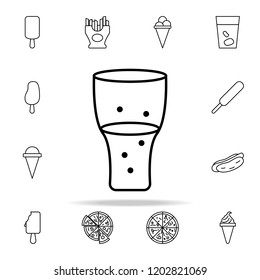 carbonated juice in glass icon. Fast food icons universal set for web and mobile