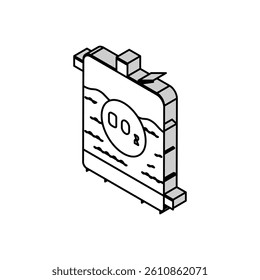carbonation beer production isometric icon vector. carbonation beer production sign. isolated symbol illustration
