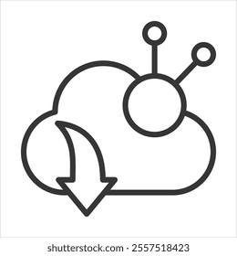 Carbondioxide Outline Icon Vector Illustration