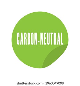 carbon-neutral label on white background. Vector sign