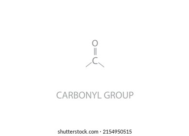 Fórmula química molecular del grupo carbonil.