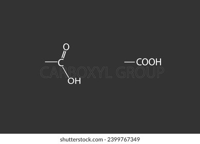 Carboxyl group molecular skeletal chemical formula