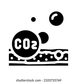 carboxytherapy procedure glyph icon vector. carboxytherapy procedure sign. isolated contour symbol black illustration
