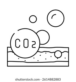 carboxytherapy procedure line icon vector. carboxytherapy procedure sign. isolated contour symbol black illustration