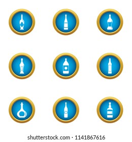 Carboy icons set. Flat set of 9 carboy vector icons for web isolated on white background