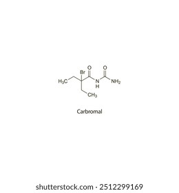 Fármaco agonista del receptor GABA A de estructura molecular esquelética plana carbónica utilizado en el tratamiento del insomnio. Diagrama científico de la Ilustración vectorial.