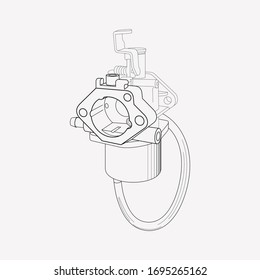 Carburetor icon line element. Vector illustration of carburetor icon line isolated on clean background for your web mobile app logo design.