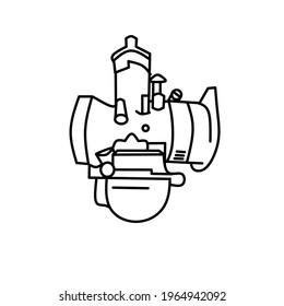 Carburetor icon line element. Vector illustration of carburetor icon line isolated on clean background for your web mobile app logo design.