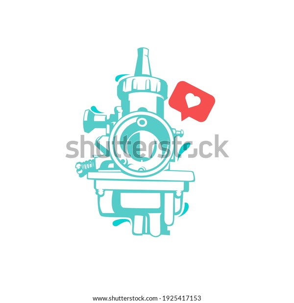 Carburetor Motorcycle Logo\
Design Vector