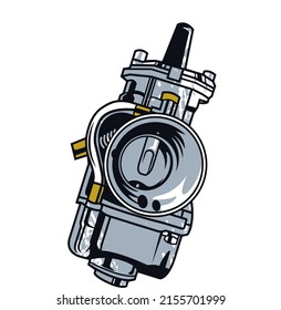 carburetor motorcycle spare parts vector digital image