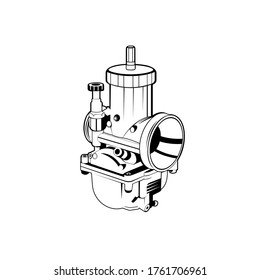 carburetor vintage retro vector art