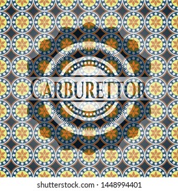 Carburettor arabesque badge. arabic decoration.