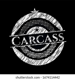 Carcass with chalkboard texture. Vector Illustration. Detailed.